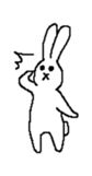 Expressionless rabbit's. sticker #4936996