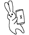 Expressionless rabbit's. sticker #4936997