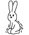 Expressionless rabbit's. sticker #4937003