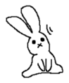Expressionless rabbit's. sticker #4937004