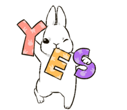 Rabbit with Mask sticker #4937090