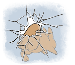 Rabbit with Mask sticker #4937097