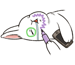 Rabbit with Mask sticker #4937119