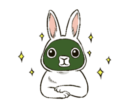 Rabbit with Mask sticker #4937122