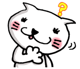 WHITE CAT "Nya-NyaNya-" sticker #4937589