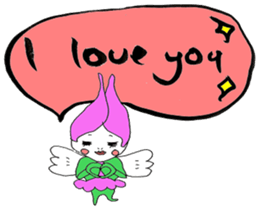 Warm writing brush letter heaven words. sticker #4938249