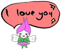 Warm writing brush letter heaven words. sticker #4938249