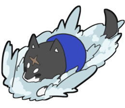 Shiba Inu KUROMAME. sticker #4939261