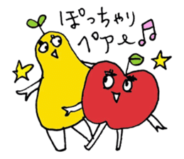 apple-shaped_pear-shaped sticker #4939688