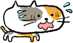 Simple stamp of the tortoiseshell cat sticker #4940777