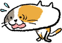 Simple stamp of the tortoiseshell cat sticker #4940793