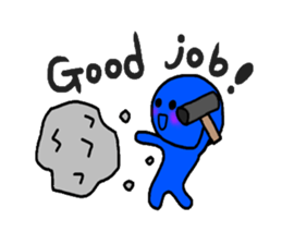 blueblue man"2" sticker #4941460