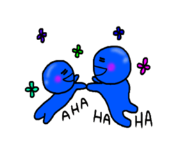 blueblue man"2" sticker #4941462