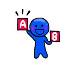 blueblue man"2" sticker #4941467