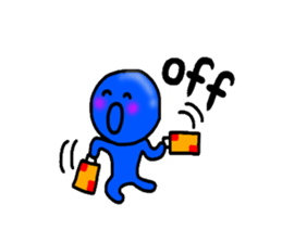 blueblue man"2" sticker #4941481