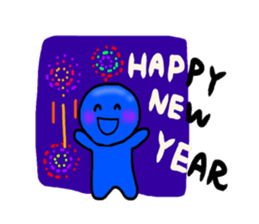 blueblue man"2" sticker #4941483