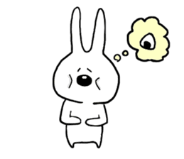 SMILE WHITE RABBIT sticker #4941814