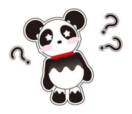 Panda of a red collar sticker #4942167