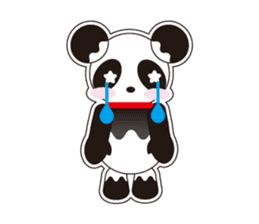 Panda of a red collar sticker #4942176