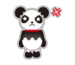 Panda of a red collar sticker #4942178