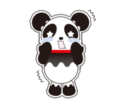 Panda of a red collar sticker #4942183