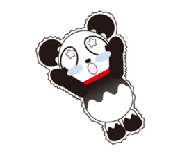 Panda of a red collar sticker #4942184
