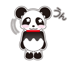 Panda of a red collar sticker #4942188