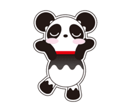 Panda of a red collar sticker #4942193