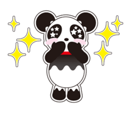 Panda of a red collar sticker #4942196