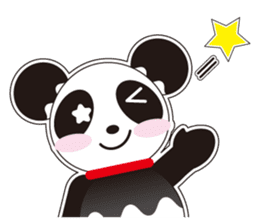 Panda of a red collar sticker #4942197