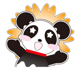 Panda of a red collar sticker #4942198