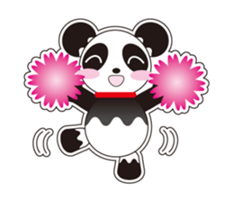 Panda of a red collar sticker #4942199