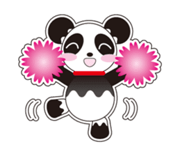 Panda of a red collar sticker #4942199