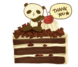 Panda That Lives on Sweets sticker #4943369