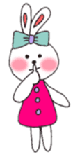 cheek pink rabbit sticker #4944016