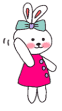 cheek pink rabbit sticker #4944022