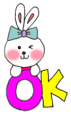 cheek pink rabbit sticker #4944030