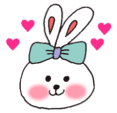 cheek pink rabbit sticker #4944039