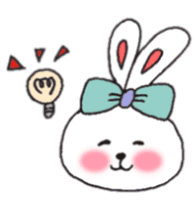 cheek pink rabbit sticker #4944042