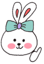 cheek pink rabbit sticker #4944043