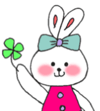 cheek pink rabbit sticker #4944045