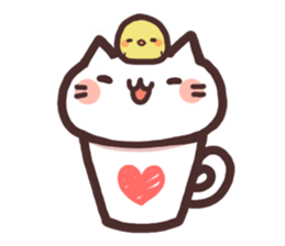 Cat in the cup sticker #4944067