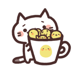 Cat in the cup sticker #4944069