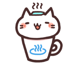 Cat in the cup sticker #4944078