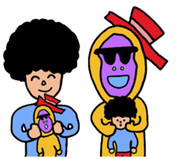 Gorilla and Afro2 sticker #4944288