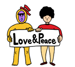 Gorilla and Afro2 sticker #4944291