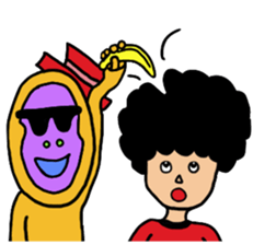Gorilla and Afro2 sticker #4944301