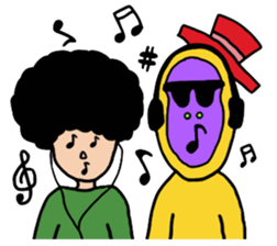 Gorilla and Afro2 sticker #4944319