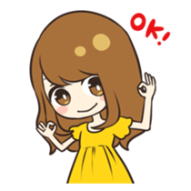Cheerful girl sticker sticker #4945527
