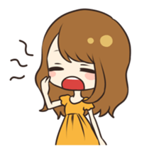 Cheerful girl sticker sticker #4945534